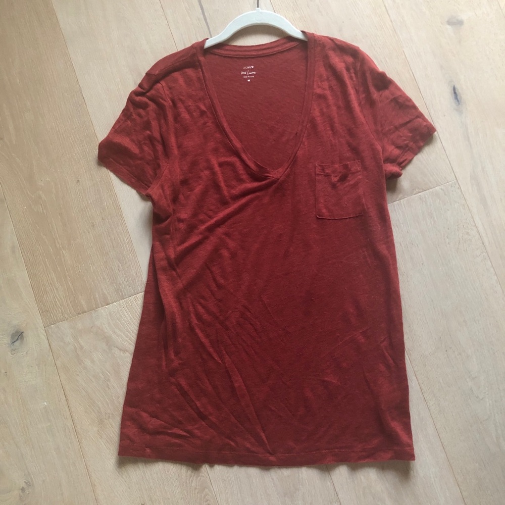 JCrew red v neck